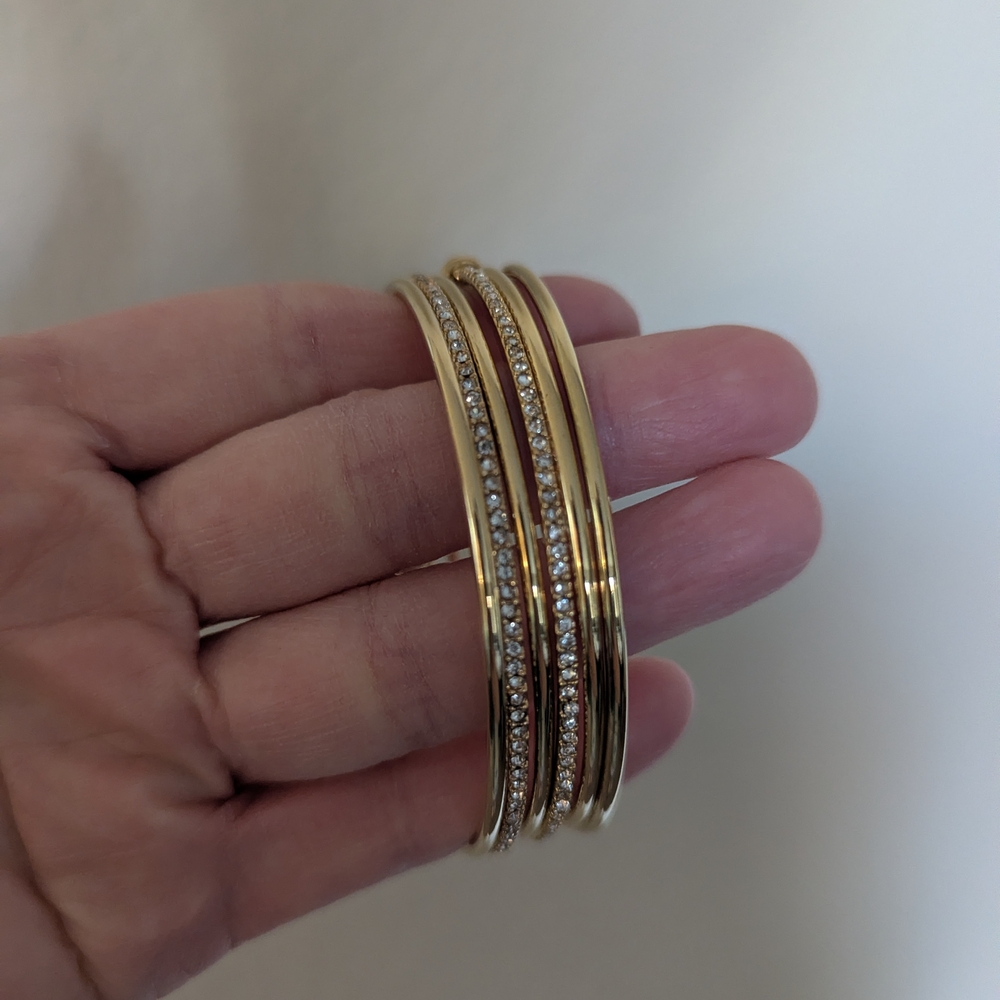 Kate Spade New York Stacked Bracelets Six Bangles Connected - Picture 2 of 2